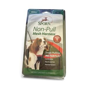 Sporn Non-Pull Mesh Dog Harness Black Small Neck 9-12”